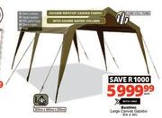 Bushtec Large Canvas Gazebo 3m x 4m-Each