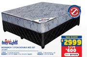 Cozy Nights Monarch 137cm Double Bed Set With No Turn Technology 10112897