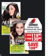 Garnier Nutrisse Creme Permanent Hair Colour Assorted Colours-For 2