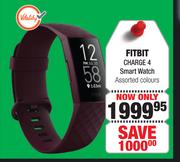 Fitbit Charge 4 Smart Watch Assorted Colours