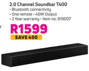 Samsung 2.0 Channel Soundbar T400