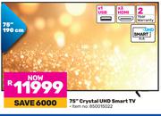 Samsung 190cm (75") Crystal UHD Smart TV