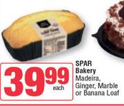 Spar Bakery Madeira, Ginger, Marble Or Banana Loaf-Each