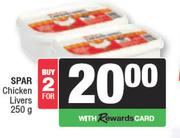 Spar Chicken Livers-For 2 x 250g