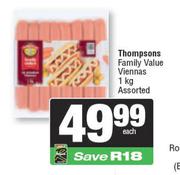 Thompsons Family Value Viennas Assorted-1Kg