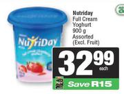 Nutriday Full Cream Yoghurt Assorted-900g
