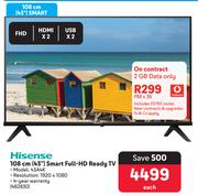 Hisense 108cm (43") Smart Full HD Ready TV 43A4K-On 2GB Data Only
