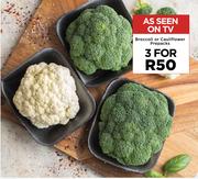 Broccoli Or Cauliflower Prepacks-For 3