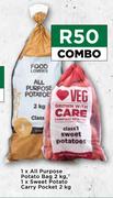 1 x All Purpose Potato Bag 2kg & 1 x Sweet Potato Carry Pocket 2kg Combo