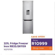 Samsung 321L Fridge Freezer Inox RB33J3611S9