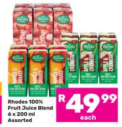 Rhodes 100% Fruit Juice Blend Assorted-6 x 200ml