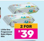 Little One Fragranced Baby Wipes-For 2 x 80s