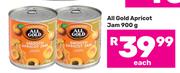 All Gold Apricot Jam-900g Each
