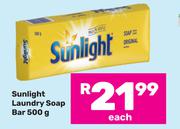 Sunlight Laundry Soap Bar-500g Each