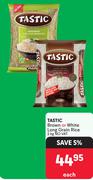 Tastic Brown Or White Long Grain Rice-2Kg Each