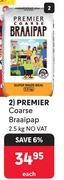 Premier Coarse Braaipap-2.5Kg