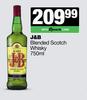 J&B Blended Scotch Whisky-750ml