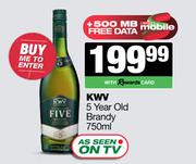 KWV 5 Year Old Brandy-750ml