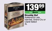 Drostdy Hof Adelpracht Late Harvest,Grand Cru Or Claret Select-3L