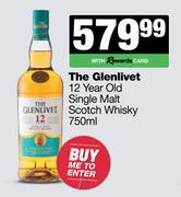 The Glenlivet 12 Year Old Single Malt Scotch Whisky-750ml