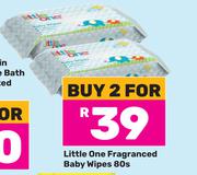 Little One Fragranced Baby Wipes-2 x 80s