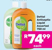 Dettol Antiseptic Liquid Assorted-750ml Each