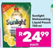 Sunlight Dishwashing Liquid Pouch-750ml Each