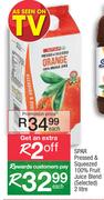 Spar Pressed & Squeezed 100% Fruit Juice Blend-2Ltr Each