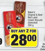 Baker's Original & Best Red Label Cream Biscuits-For Any 2 x 200g