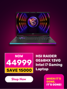 MSI Raider GE68HX 13VG Intel i7 Gaming Laptop
