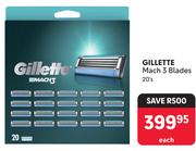 Gillette Mach3 Blades-20's Pack