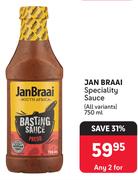 Jan Braai Speciality Sauce (All Variants)-750ml