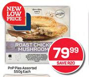 PnP Pies Assorted-550g Each
