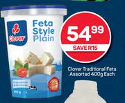 Clover Traditional Feta Assorted-400g Each