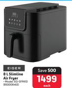 Eiger 8L Slimline Air Fryer EG-SFPA10