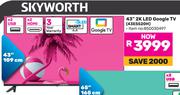 Skyworth 43" (109cm) 2K LED Google TV 43E5520H