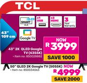 TCL 50" (109cm) 2K QLED Google TV 50S5K