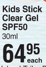 Island Tribe Kids Stick Clear Gel SPF50-30ml Each