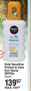 Nivea Sun Kids Sensitive Protect & Care Sun Spray SPF50+-200ml