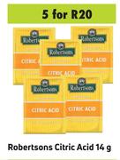 Robertsons Citric Acid-For 5 x 14g