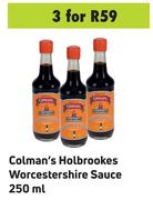 Colman's Holbrookes Worcestershire Sauce-For 3 x 250ml