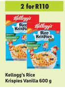 Kellogg's Rice Krispies Vanilla-For 2 x 600g