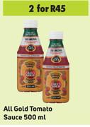 All Gold Tomato Sauce-For 2 x 500ml