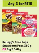 Kellogg's Coco Pops, Strawberry Pops 350g Or Big 5 340g-For 3