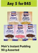Moir's Instant Pudding Assorted-For 5 x 90g