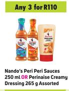 Nando's Peri Peri Sauces 250ml Or Perinaise Creamy Dressing 265g Assorted-For 3