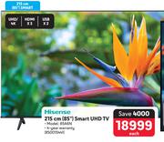 Hisense 215cm (85") Smart UHD TV 85A6N