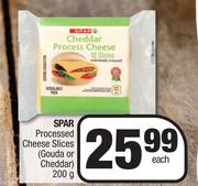 Spar Processed Cheese Slices Gouda Or Cheddar-200g Each