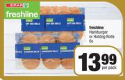Spar Freshline Hamburger Or Hotdog Rolls-6s Per Pack