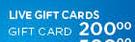 Live Gift Cards 200
